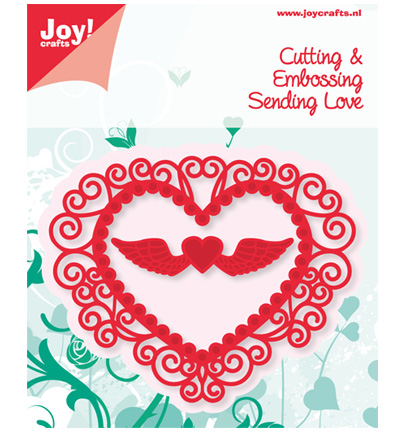 6002/0382 - Joy!Crafts - Hart + hart met vleugels - 