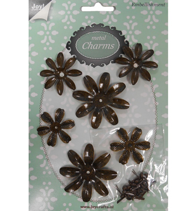 6350/0304 - Joy!Crafts - Brads- fleurs - 