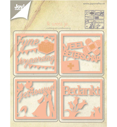 6002/0524 - Joy!Crafts - 4 textes carrés NL - 