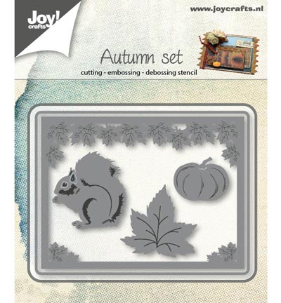 6002/0546 - Joy!Crafts - Cadre/écureuil/feuille/citrouille - Cutting, Embossing & Debossing