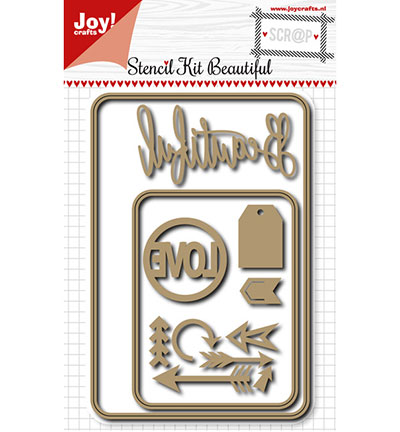 6002/0914 - Joy!Crafts - Beautiful Love - Stencil Kit