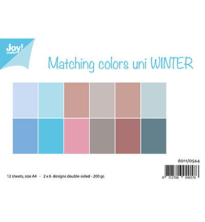 6011/0544 - Joy!Crafts - Matching Colors Uni - Winter - Papier Set A4