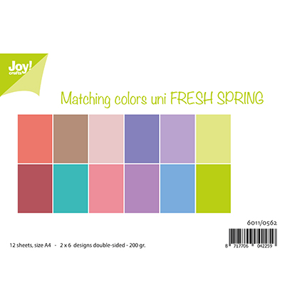 6011/0562 - Joy!Crafts - Matching Colors uni - Fresh Spring - Papier Set A4