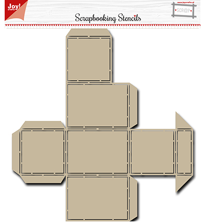 6002/0868 - Joy!Crafts - Scrap Box Stencil - Noor -  Distributeur de bonbons - Carré et rectangle