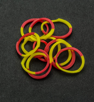 6200/0834 - Joy!Crafts - Elastiques Yellow/Red - Duotone