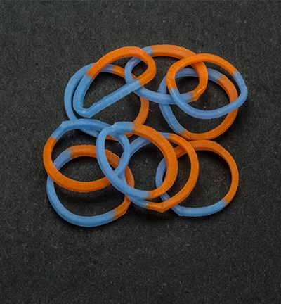 6200/0837 - Joy!Crafts - Elastiques Blue/Orange - Duotone