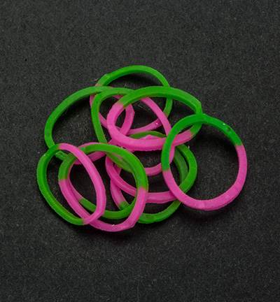 6200/0840 - Joy!Crafts - Elastiques Pink/Green - Duotone