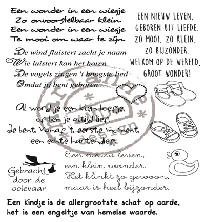 CS0922 - Marianne Design - Baby teksten NL - Texte