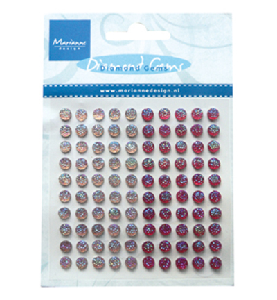 JU0937 - Marianne Design - Light pink & pink - Adhesive Gems