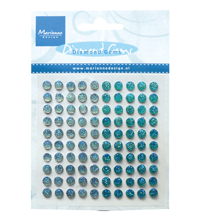 JU0938 - Marianne Design - Light blue & blue - Adhesive Gems
