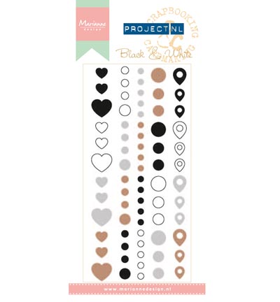 PL4503 - Marianne Design - Black & White - Dots