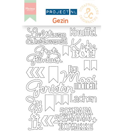 PL3502 - Marianne Design - Chipboard-Famille - Project NL Chipboard