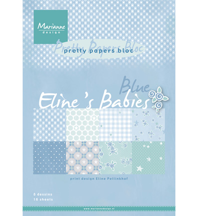 PB7049 - Marianne Design - Eline's Babies blue - Pretty Papers Blocks- A4