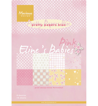 PB7050 - Marianne Design - Eline's Babies pink - Pretty Papers Blocks- A4