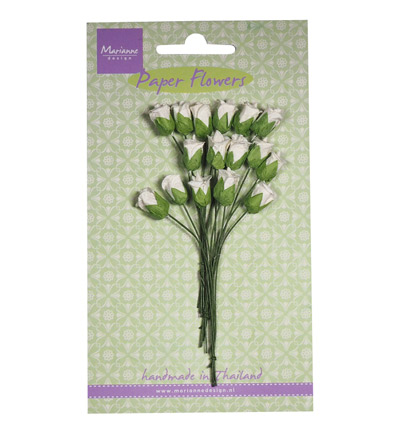 RB2238 - Marianne Design - Roses bud - white - Paper Flowers