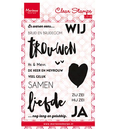 CS0974 - Marianne Design - Bruid & Bruidegom NL - Textes