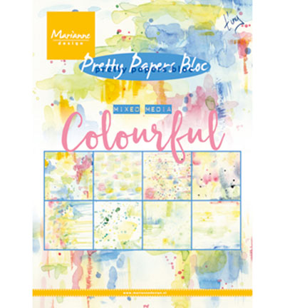 PK9140 - Marianne Design - Tiny Mixed Media - Colourful - Pretty Papers Blocks