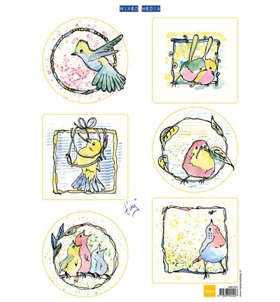 MM1601 - Marianne Design - Colourful birds - Général MM1601 - Marianne Design - Colourful birds - Général