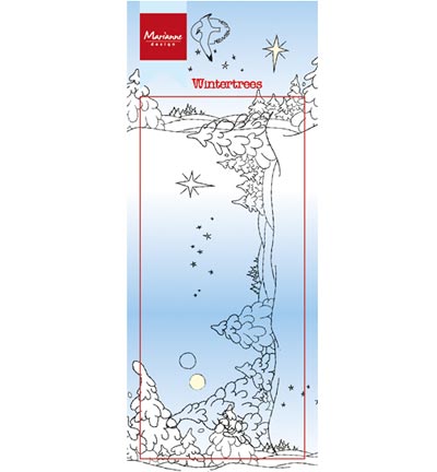 HT1610 - Marianne Design - Border - winter trees - Hetty Meeuwsen