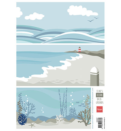 AK0067 - Marianne Design - Eline's Backgrounds – Ocean - Eline