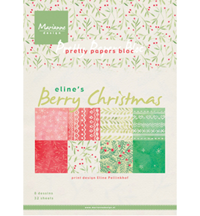 PB7053 - Marianne Design - Berry Christmas - Pretty Papers Blocks