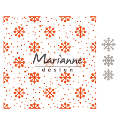 DF3440 - Marianne Design - Snow and Ice crystals - Design Folder + Die
