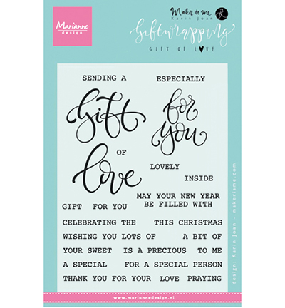 KJ1718 - Marianne Design - Giftwrapping: Gift of love - Textes