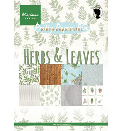 PK9152 - Marianne Design - Herbs & leaves - Pretty Papers Blocks