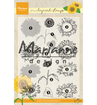 TC0865 - Marianne Design - Tiny's layered Sunflower - 