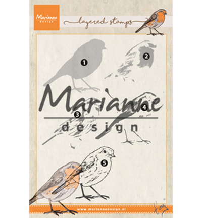 TC0866 - Marianne Design - Tiny's layered Red Robin - 