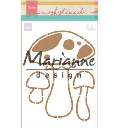 PS8015 - Marianne Design - Craft stencil: Mushrooms by Marleen - Autumne