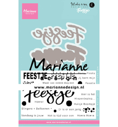 KJ1728 - Marianne Design - Karin's Feestje - Texte