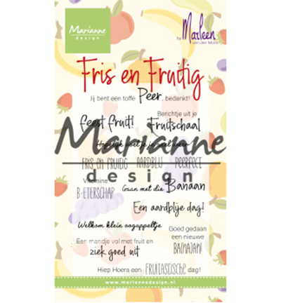 CS1030 - Marianne Design - Marleen's Fris & Fruitig - Textes