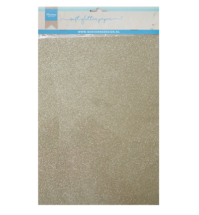 CA3144 - Marianne Design - Soft Glitter paper - Platinum - Soft Glitter Paper