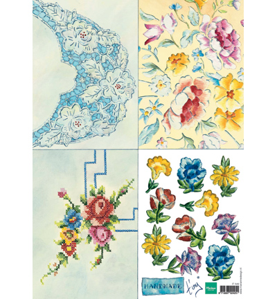 IT549 - Marianne Design - Bleu/Jaune (papier spécial) - 