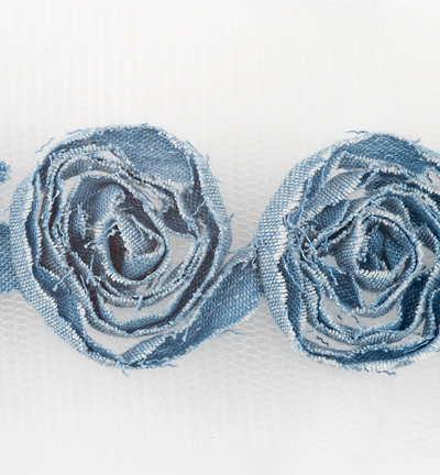 FR1109 - Marianne Design - Blue jeans large - Flower Ribbon