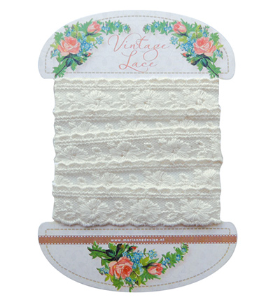 JU0898 - Marianne Design - Ruban, Vintage Lace with Fleur - 