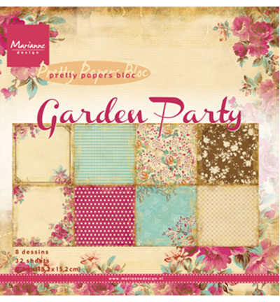 PK9108 - Marianne Design - Garden Party - Pretty Papers Blocks - 15.2 x 15.2cm