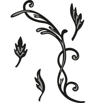 CR1244 - Marianne Design - Craftable Tiny´s swirls & leaves 2 - Arbres, Plantes