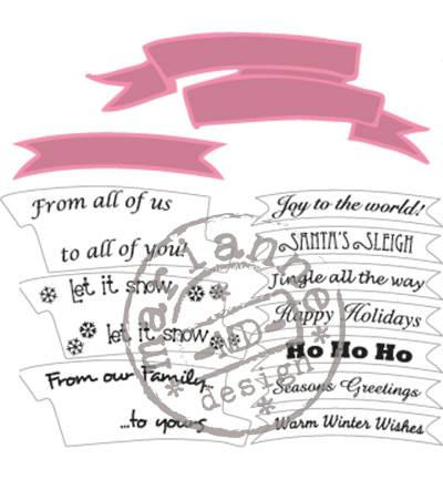 COL1325 - Marianne Design - Banners & tekst christmas - Noël, hiver