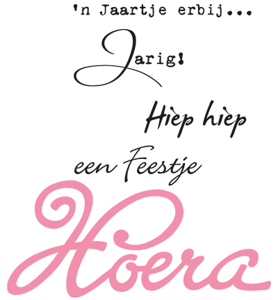 COL1348 - Marianne Design - Hoera - NL - Textes