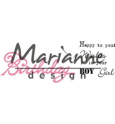 COL1349 - Marianne Design - Birthday - UK - Textes