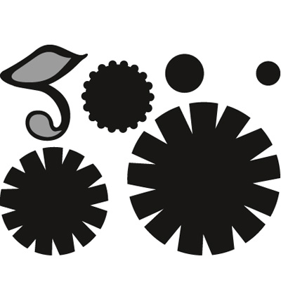 CR1357 - Marianne Design - Flower set: Funky - Craftables