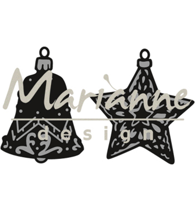 CR1382 - Marianne Design - Tiny's ornaments star & bell - Noël, hiver