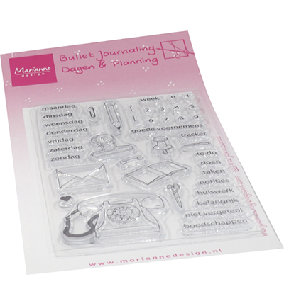 MZ1908 - Marianne Design - Marjoleine's Bujo - Dagen & Planning - Clear Stamps