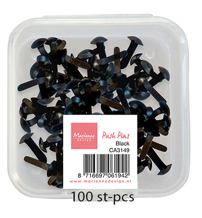 CA3149 - Marianne Design - Push Pins - Black - Floral Brads