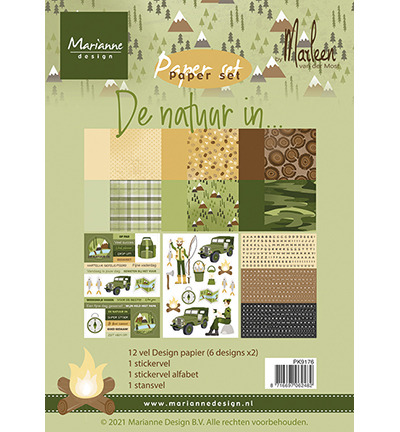 PK9176 - Marianne Design - De natuur in by Marleen - Pretty Papers Blocks