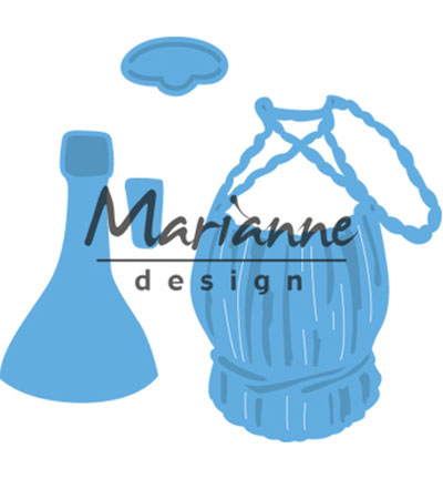 LR0479 - Marianne Design - Tiny's Italian wine bottle - Creatables