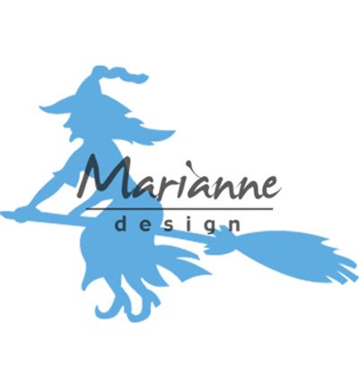 LR0561 - Marianne Design - Witch on broomstick - Automne, Halloween