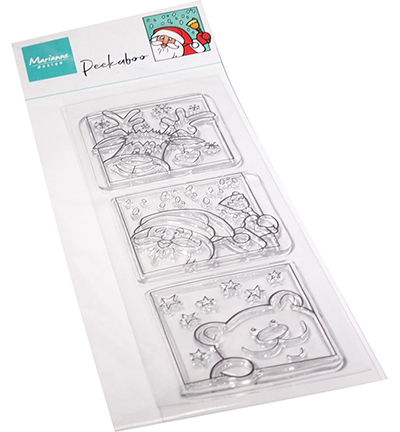 CS1109 - Marianne Design - Hetty's Peek-a-boo Santa & Friends - Noël, hiver